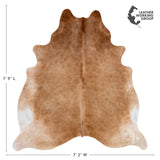 Brazilian Beige Cowhide Rug Size 7'9" L x 7'2" W 3638