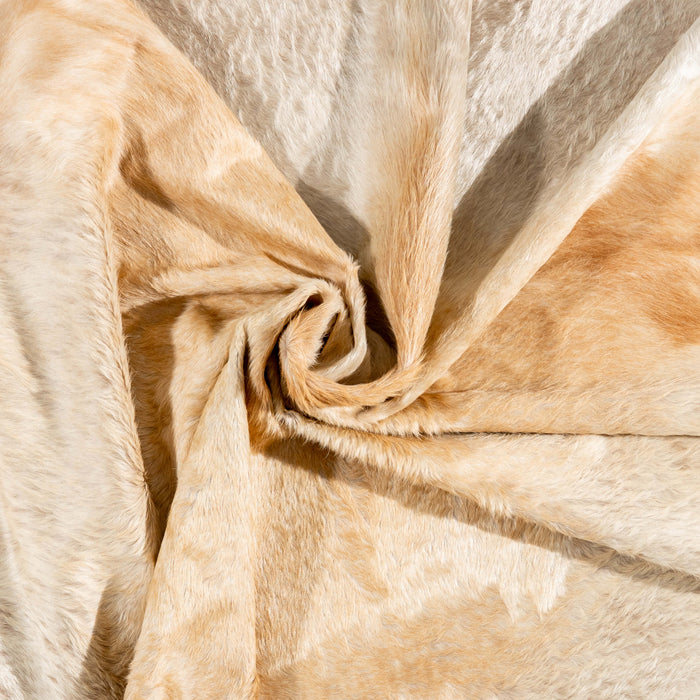 Brazilian Champagne Cowhide Rug Size 7'10" L x 7'7" W 3644