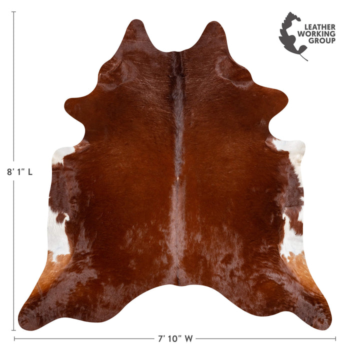 Brazilian Brown Cowhide Rug Size 8'1" L x 7'10" W 3646