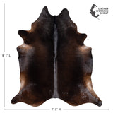 Brazilian Mahogany Cowhide Rug Size 8'1" L x 7'3" W 3648
