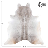Brazilian Grey Palomino Cowhide Rug Size 8'5" L x 7'6" W 3654