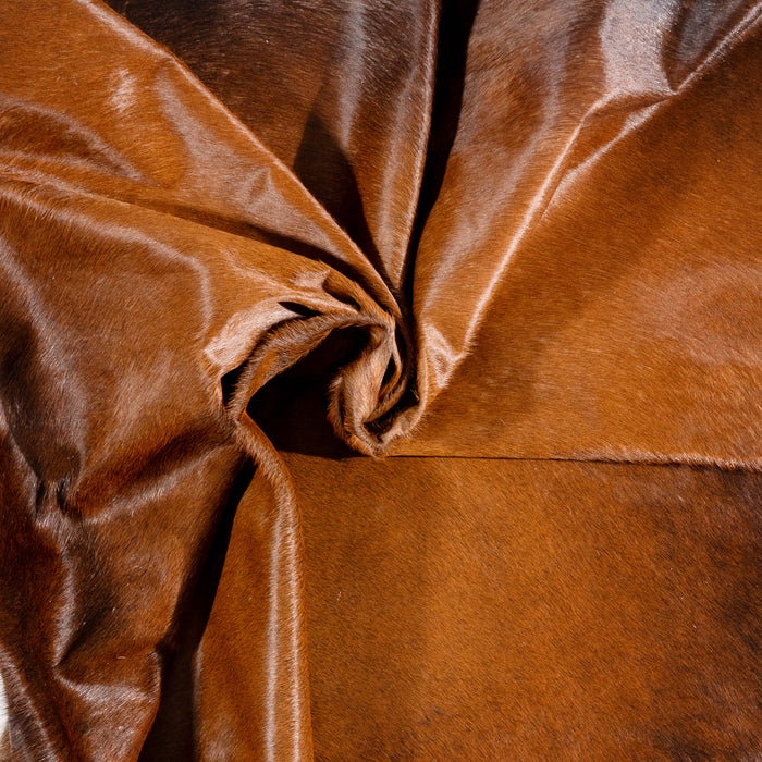 Brazilian Mahogany Cowhide Rug Size 8'4" L x 7'3" W 3657