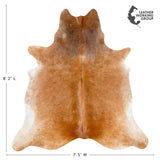 Brazilian Beige Cowhide Rug Size 8'2" L x 7'5" W 3678