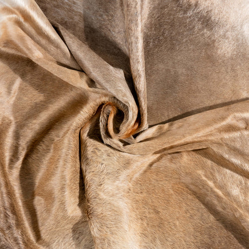 Brazilian Champagne Cowhide Rug Size 7'9" L x 6'11" W 3687