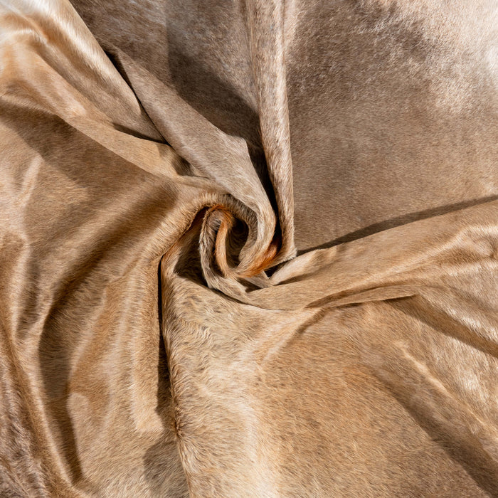 Brazilian Champagne Cowhide Rug Size 7'9" L x 6'11" W 3687