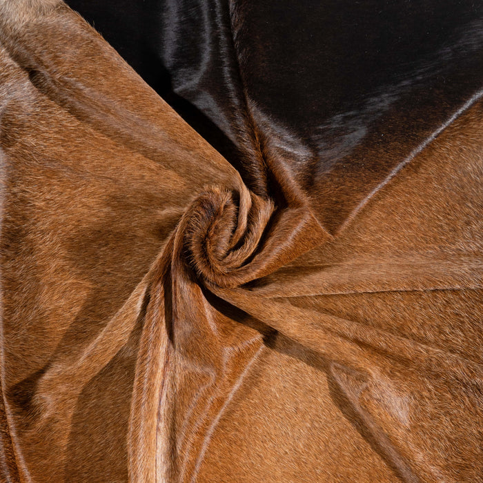 Brazilian Mahogany Cowhide Rug Size 8'0" L x 7'2" W 3689