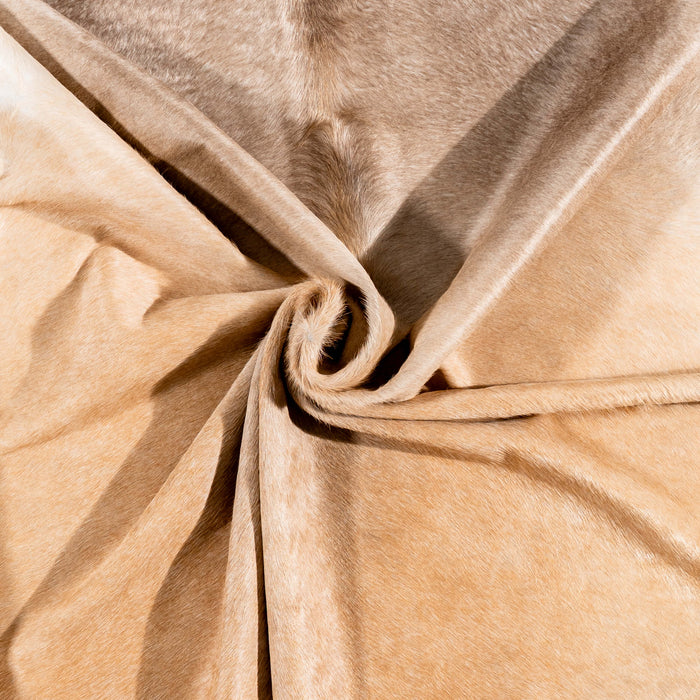Brazilian Beige Cowhide Rug Size 7'5" L x 7'4" W 3691