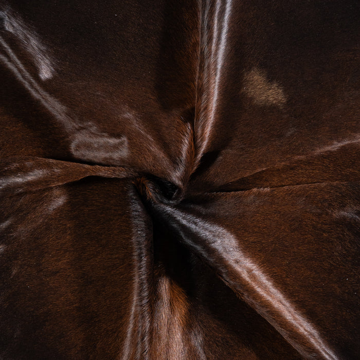 Brazilian Mahogany Cowhide Rug Size 7'5" L x 6'11" W 6137