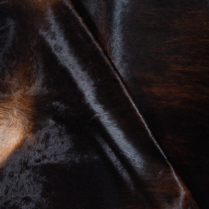Brazilian Dark Brindle Cowhide Rug Size 8'1" L x 7'5" W 3702