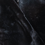 Brazilian Solid Black Cowhide Rug Size 7'7" L x 6'11" W 3704