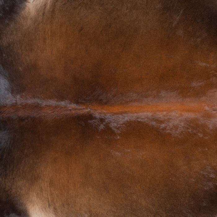 Brazilian Mahogany Cowhide Rug Size 7'8" L x 6'7" W 3711