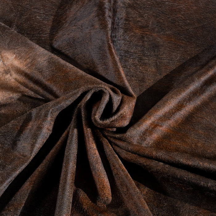 Brazilian Mahogany Cowhide Rug Size 7'5" L x 7'3" W 3714