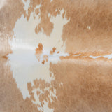 Brazilian Palomino and White Cowhide Rug Size 7'8" L x 7'2" W 3720