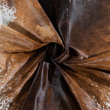 Brazilian Chocolate and White Cowhide Rug Size 7'4" L x 7'4" W 3726