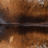 Brazilian Chocolate and White Cowhide Rug Size 7'4" L x 7'4" W 3726