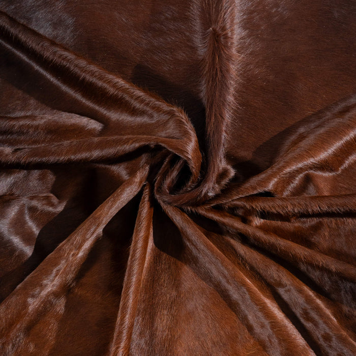 Brazilian Mahogany Cowhide Rug Size 7'11" L x 7'4" W 3732