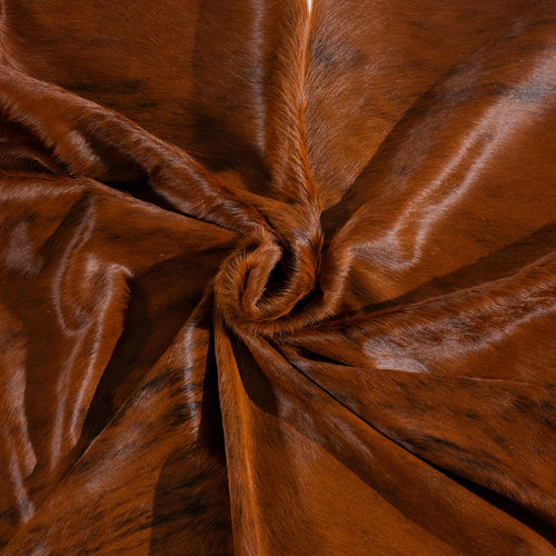 Brazilian Brindle White Belly and Backbone Cowhide Rug Size 8'10" L x 6'8" W 3734