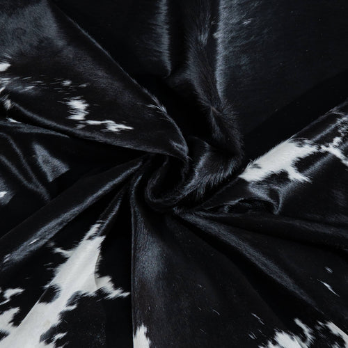 Brazilian Black and White Cowhide Rug Size 8'0" L x 7'3" W 3736