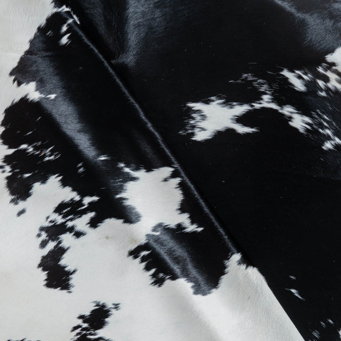 Brazilian Black and White Cowhide Rug Size 8'0" L x 7'3" W 3736