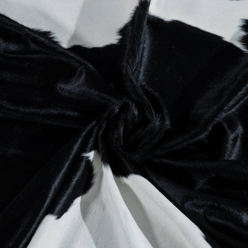 Brazilian Black and White Cowhide Rug Size 8'5" L x 6'11" W 3738