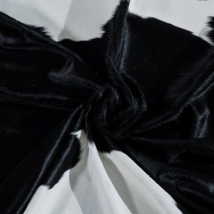 Brazilian Black and White Cowhide Rug Size 8'5" L x 6'11" W 3738