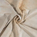 Brazilian Beige Cowhide Rug Size 7'6" L x 7'0" W 3739