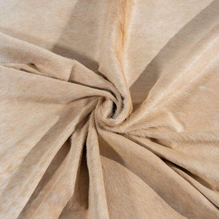 Brazilian Beige Cowhide Rug Size 7'8" L x 7'2" W 3742