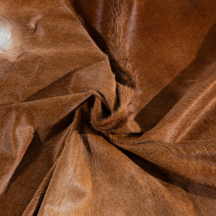 Brazilian Brown Cowhide Rug Size 7'6" L x 6'7" W 3745