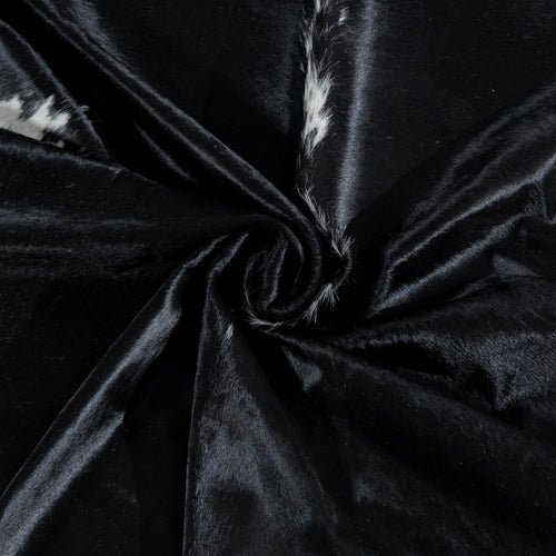 Brazilian Black and White Cowhide Rug Size 8'4" L x 7'2" W 3768