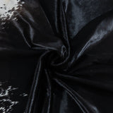 Brazilian Black and White Cowhide Rug Size 7'5" L x 6'10" W 3772