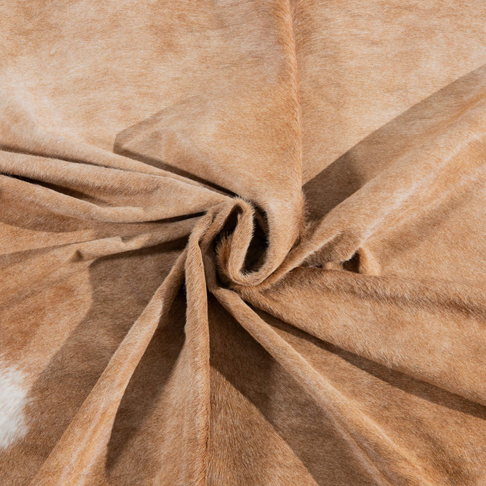 Brazilian Beige Cowhide Rug Size 7'10" L x 6'10" W 3774