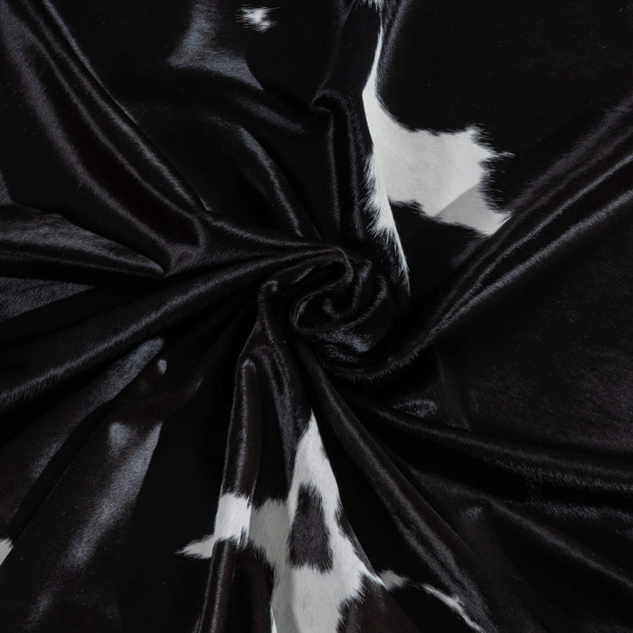 Brazilian Black and White Cowhide Rug Size 8'4" L x 6'6" W 3776