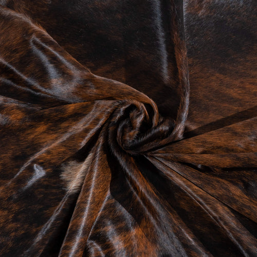 Brazilian Dark Brindle Cowhide Rug Size 7'9" L x 7'1" W 3780