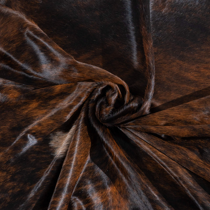 Brazilian Dark Brindle Cowhide Rug Size 7'9" L x 7'1" W 3780