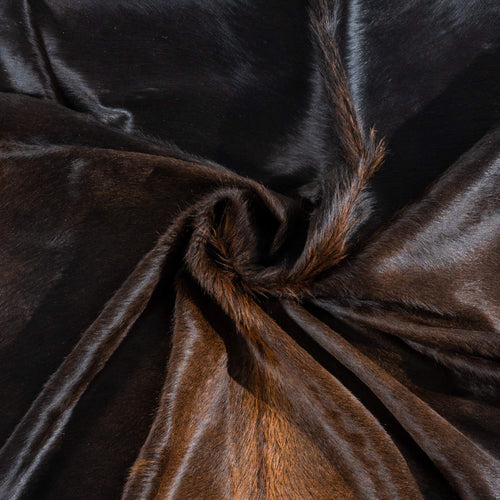 Brazilian Mahogany Cowhide Rug Size 7'6" L x 6'8" W 3784