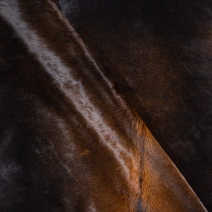 Brazilian Mahogany Cowhide Rug Size 7'6" L x 6'8" W 3784