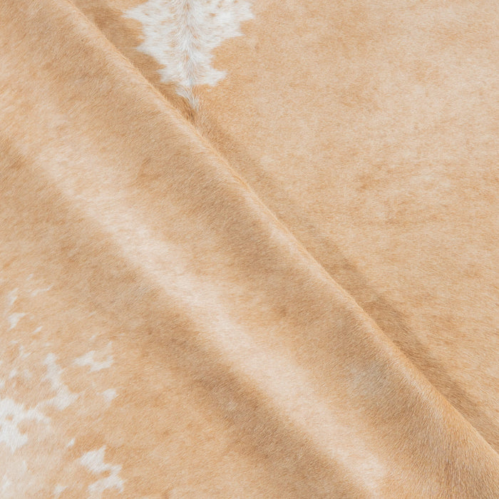 Brazilian Palomino and White Cowhide Rug Size 7'7" L x 7'3" W 3785
