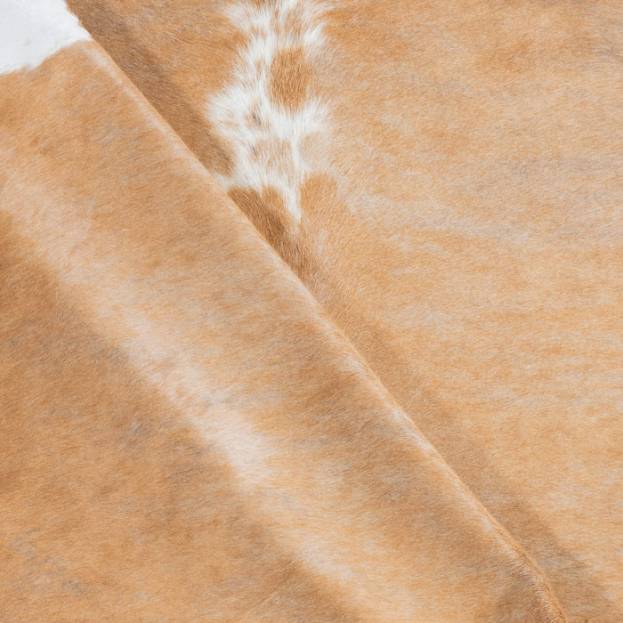 Brazilian Palomino and White Cowhide Rug Size 7'9" L x 7'1" W 3787