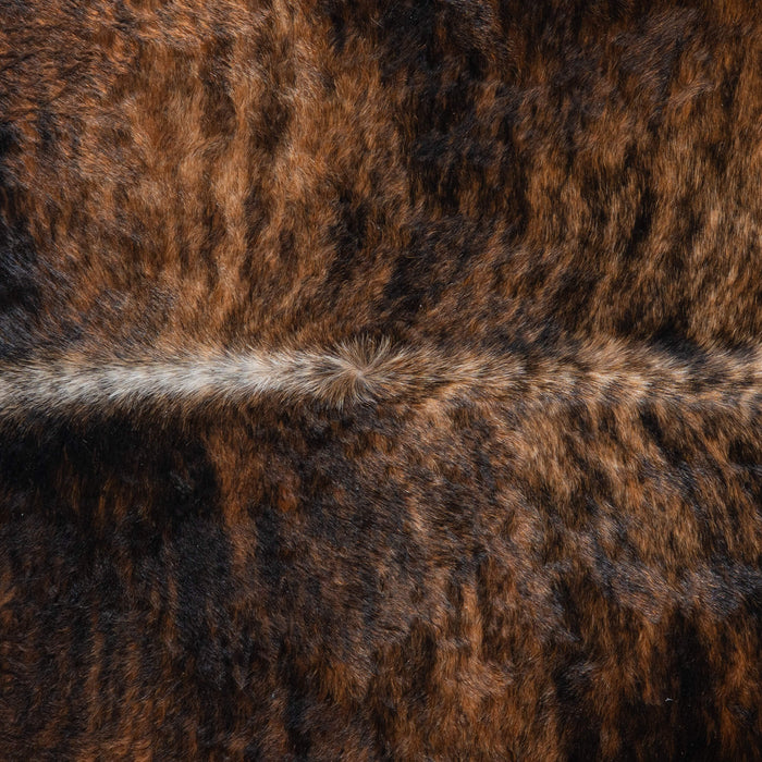 Brazilian Dark Brindle Cowhide Rug Size 8'8" L x 7'3" W 3789