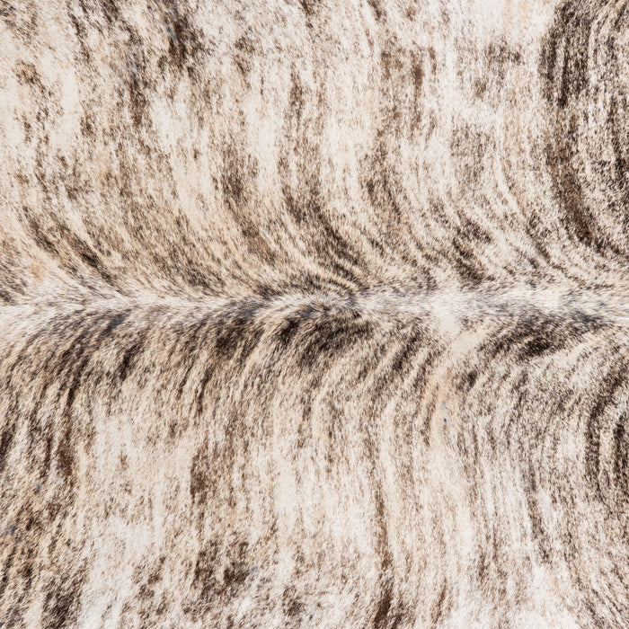 Brazilian Light Grey Brindle Cowhide Rug Size 6'0" L x 5'2" W 6142