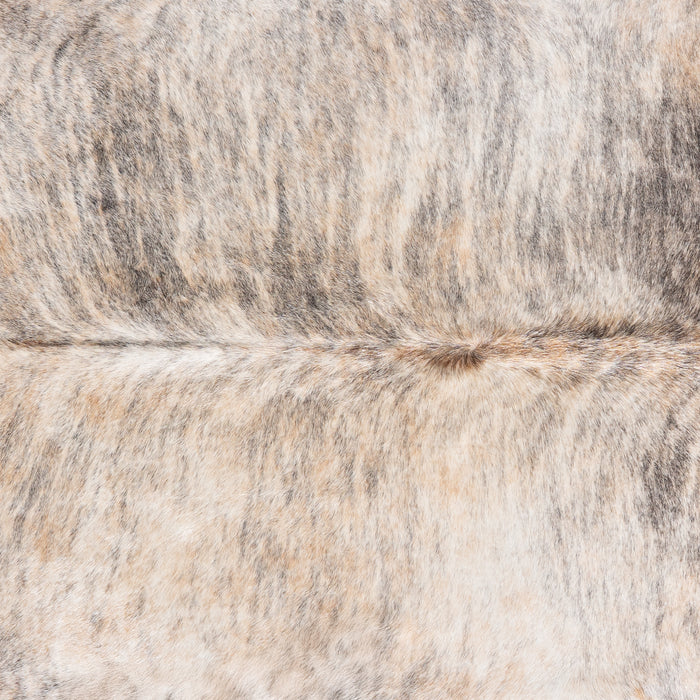 Brazilian Light Grey Brindle Cowhide Rug Size 6'6" L x 5'6" W 6145