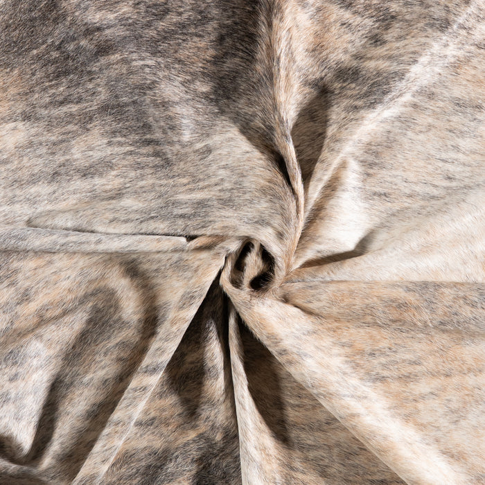 Brazilian Light Grey Brindle Cowhide Rug Size 6'6" L x 5'6" W 6145