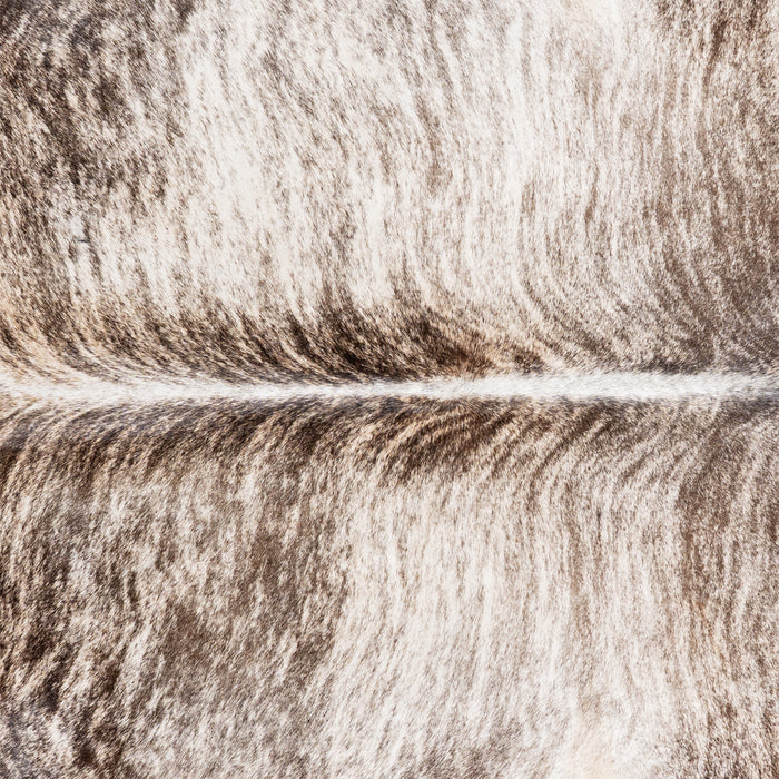 Brazilian Light Grey Brindle Cowhide Rug Size 7'1" L x 6'6" W 6155