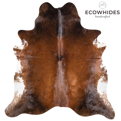 Brazilian Mahogany Cowhide Rug Size 6'11" L x 6'6" W 5803