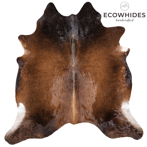 Brazilian Mahogany Cowhide Rug Size 6'7" L x 6'4" W 5804