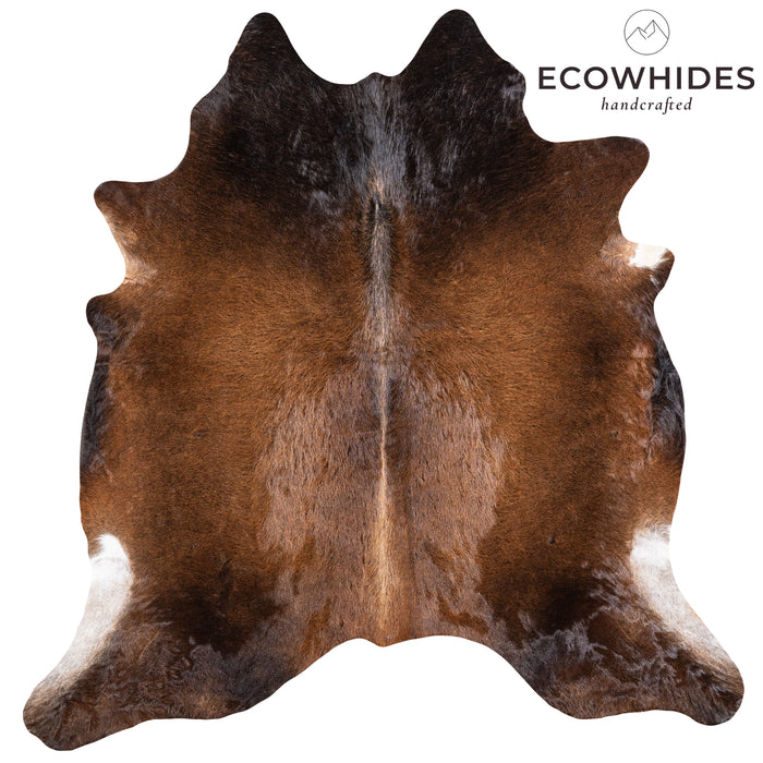 Brazilian Mahogany Cowhide Rug Size 6'7" L x 6'4" W 5804