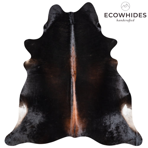 Brazilian Mahogany Cowhide Rug Size 6'11" L x 6'7" W 5810