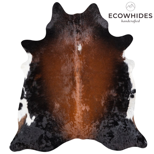 Brazilian Mahogany Cowhide Rug Size 6'10" L x 6'3" W 5812