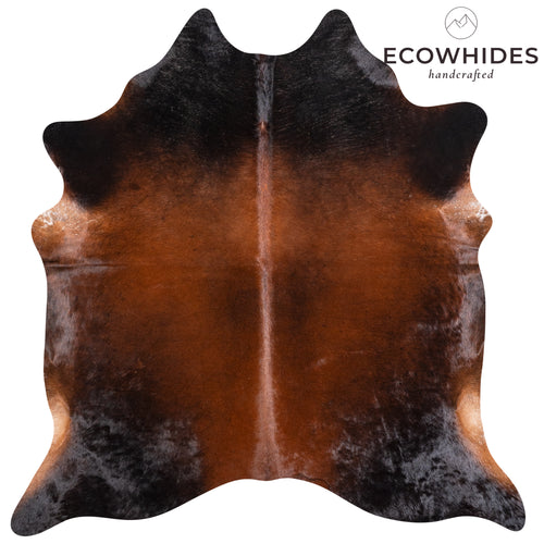 Brazilian Mahogany Cowhide Rug Size 6'8" L x 6'5" W 5814