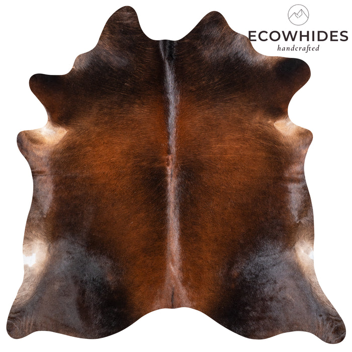 Brazilian Mahogany Cowhide Rug Size 6'7" L x 6'6" W 5820